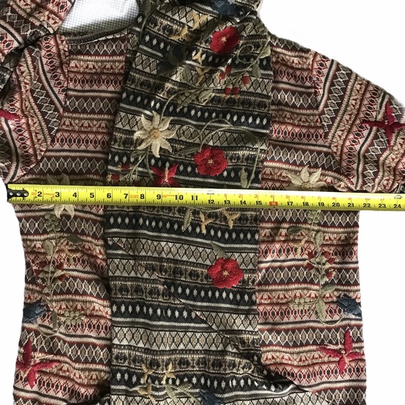 Johnny Was BIYA Dana Patchwork Hoodie Duster Large - Picture 13 of 13